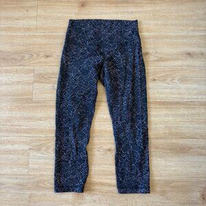 Lululemon Athletic Align High Rise Crop Yoga Pants Spanish Rose Black Size 6